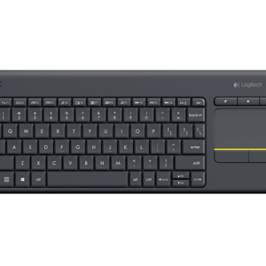 Logitech Wireless Touch Keyboard K400 Plus Black Langaton Näppäimistö Englanti Musta