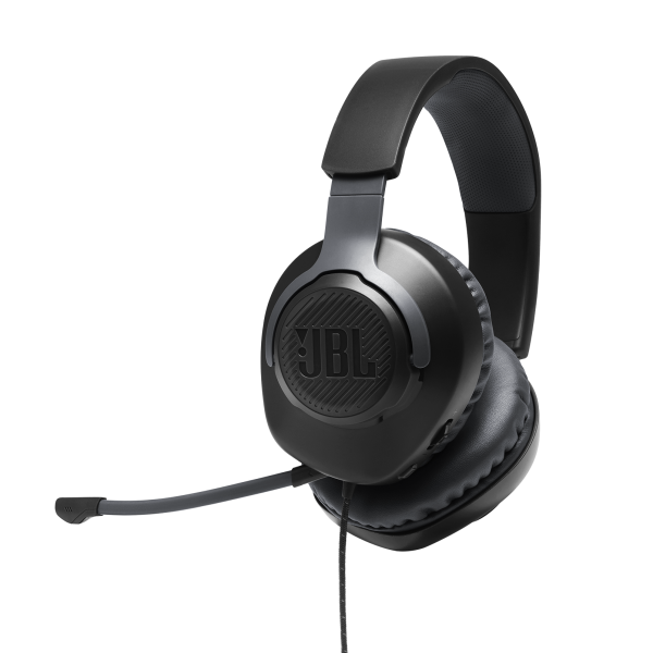 JBL Quantum 100 | Gaming-headset, Over-ear Med Kabel - PS4/XBOX/Switch/PC-kompatibel - 3,5 Mm Tilslutning - Aftagelig Mikrofon