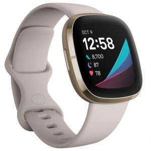 Fitbit - Sense Advanced Smart Health Smartwatch - White/Soft