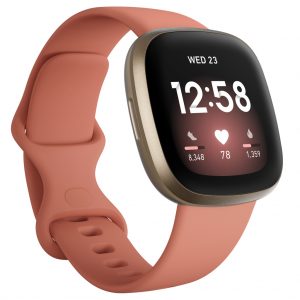 Fitbit - Versa 3 - Smart Watch - Clay/Gold